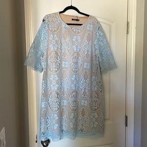Plus Size All Over Lace Shift Dress